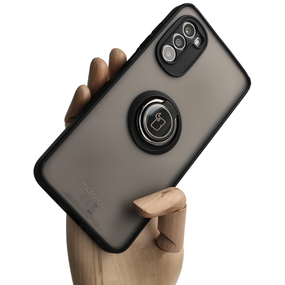 Etui z uchwytem na palec Bizon Case Hybrd Ring do Motorola Moto G52 / G82